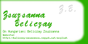 zsuzsanna beliczay business card